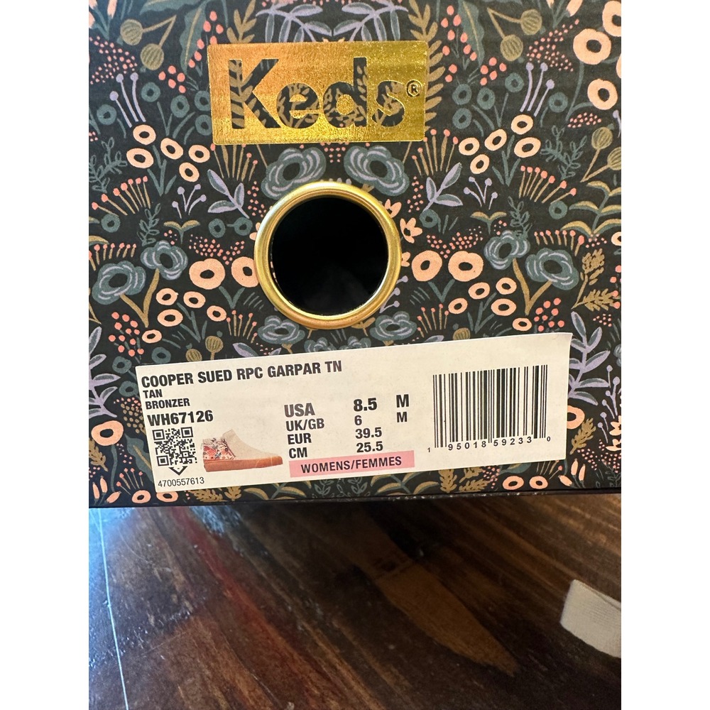 Keds x Rifle Paper Co Cream Suede Floral High Top Zipper Platform‎ Sneakers NWT - Picture 9 of 10